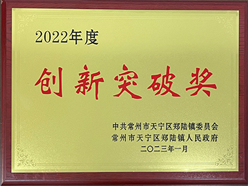 2022年度创新突破奖证书